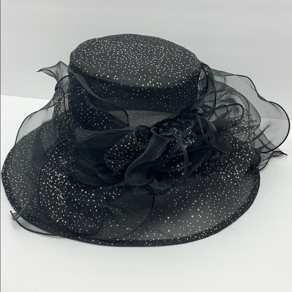 Black starlight’s derby hat with bows and feather